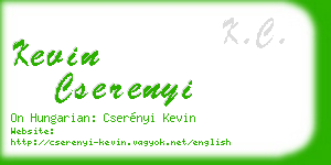 kevin cserenyi business card