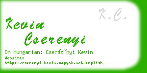 kevin cserenyi business card